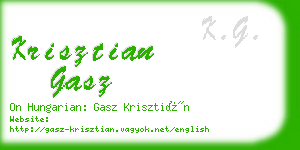 krisztian gasz business card